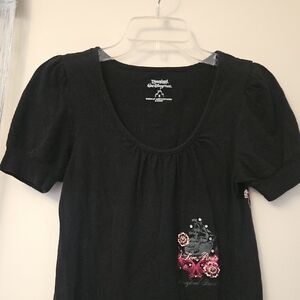 Disney Black and Pink Pirates Of The Caribbean Women's Tee